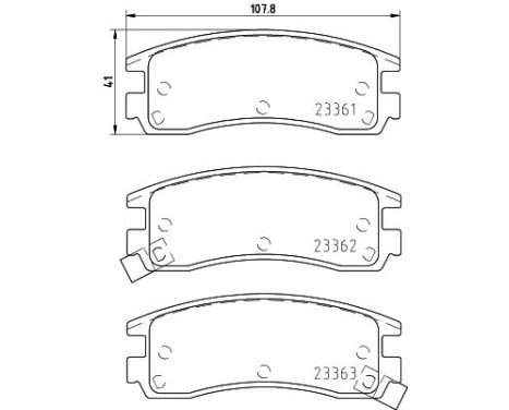 Brake Pad Set, disc brake 8DB 355 016-961 Hella, Image 4