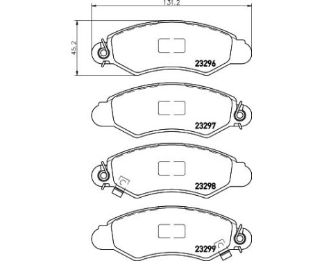 Brake Pad Set, disc brake 8DB 355 017-011 Hella, Image 4