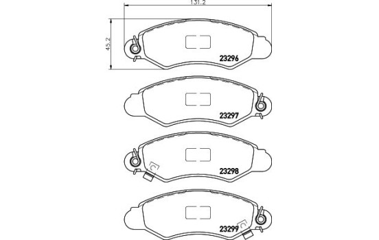 Brake Pad Set, disc brake 8DB 355 017-011 Hella, Image 4