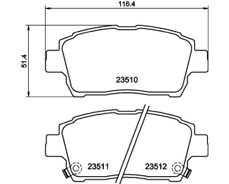 Brake Pad Set, disc brake 8DB 355 017-081 Hella, Image 4
