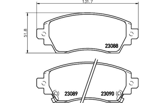 Brake Pad Set, disc brake 8DB 355 017-101 Hella, Image 4