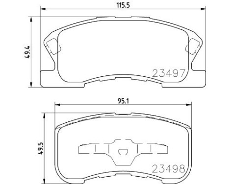 Brake Pad Set, disc brake 8DB 355 017-111 Hella, Image 7