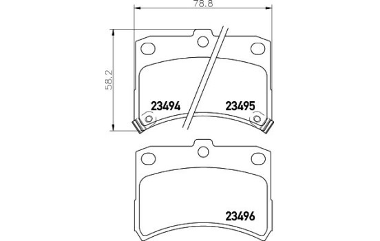 Brake Pad Set, disc brake 8DB 355 017-121 Hella, Image 4