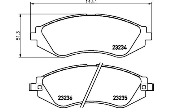 Brake Pad Set, disc brake 8DB 355 017-141 Hella, Image 4