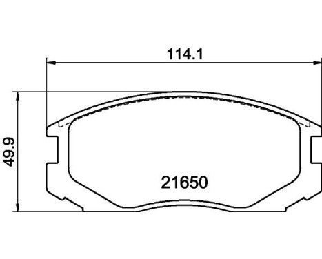 Brake Pad Set, disc brake 8DB 355 017-161 Hella, Image 4