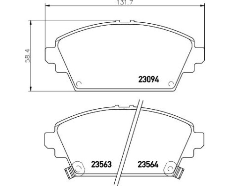 Brake Pad Set, disc brake 8DB 355 017-171 Hella, Image 4