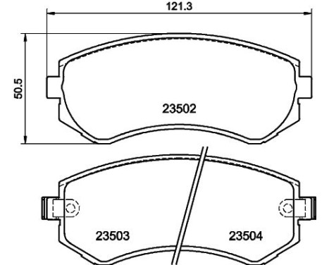 Brake pad set, disc brake 8DB 355 017-201 Hella, Image 4