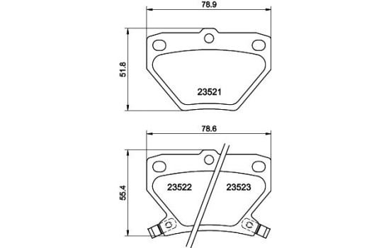 Brake Pad Set, disc brake 8DB 355 017-221 Hella, Image 4