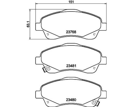 Brake Pad Set, disc brake 8DB 355 017-321 Hella, Image 4