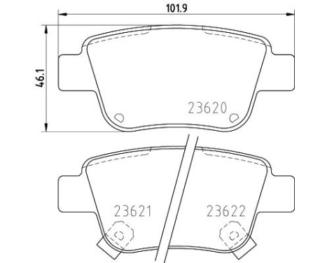 Brake Pad Set, disc brake 8DB 355 017-331 Hella, Image 4