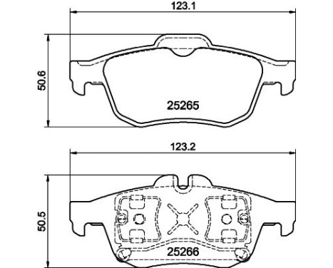 Brake Pad Set, disc brake 8DB 355 017-341 Hella, Image 4