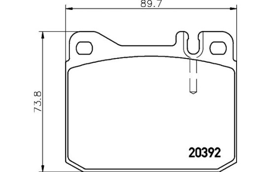 Brake Pad Set, disc brake 8DB 355 017-461 Hella, Image 4