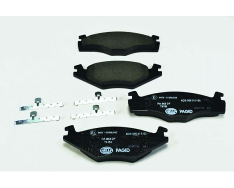 Brake Pad Set, disc brake 8DB 355 017-501 Hella Pagid GmbH, Image 2
