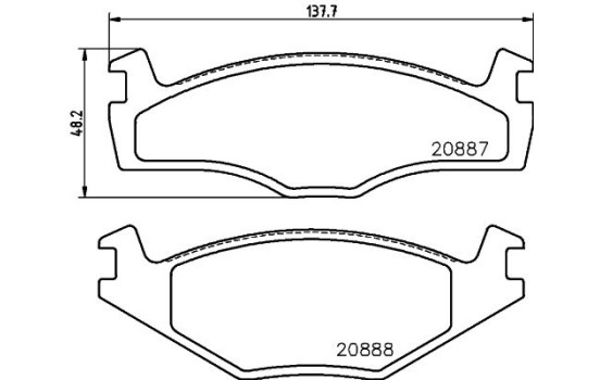 Brake Pad Set, disc brake 8DB 355 017-521 Hella, Image 4