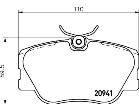 Brake Pad Set, disc brake 8DB 355 017-601 Hella, Image 4
