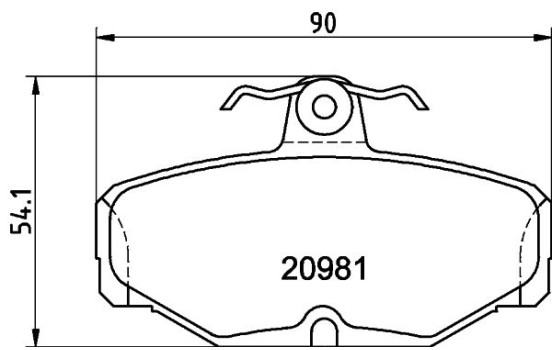 Brake Pad Set, disc brake 8DB 355 017-621 Hella