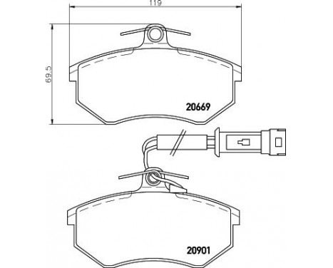 Brake Pad Set, disc brake 8DB 355 017-651 Hella Pagid GmbH