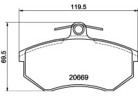 Brake Pad Set, disc brake 8DB 355 017-701 Hella Pagid GmbH