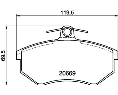 Brake Pad Set, disc brake 8DB 355 017-701 Hella, Image 4