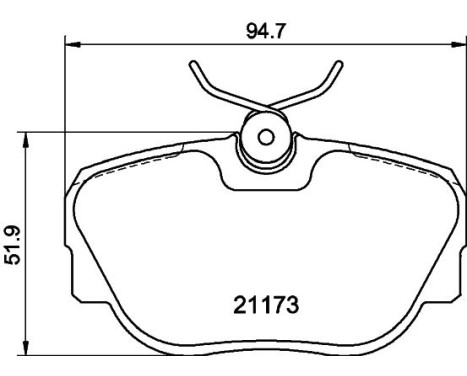 Brake Pad Set, disc brake 8DB 355 017-811 Hella, Image 4