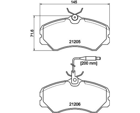 Brake Pad Set, disc brake 8DB 355 017-841 Hella, Image 7