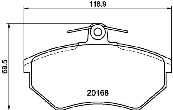 Brake Pad Set, disc brake 8DB 355 017-901 Hella, Image 4