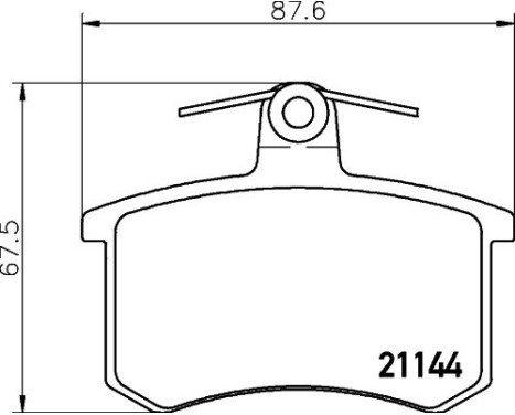 Brake Pad Set, disc brake 8DB 355 017-951 Hella, Image 4