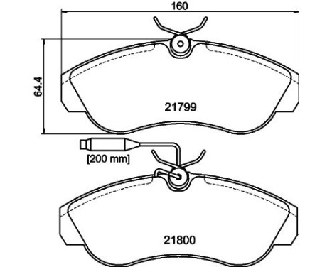Brake Pad Set, disc brake 8DB 355 018-151 Hella, Image 7