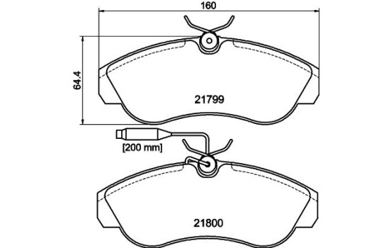 Brake Pad Set, disc brake 8DB 355 018-151 Hella, Image 7