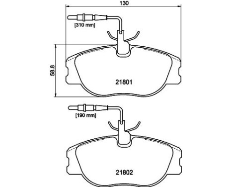 Brake Pad Set, disc brake 8DB 355 018-171 Hella, Image 7