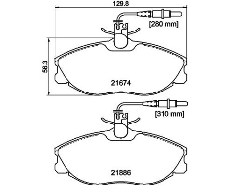 Brake Pad Set, disc brake 8DB 355 018-221 Hella, Image 7