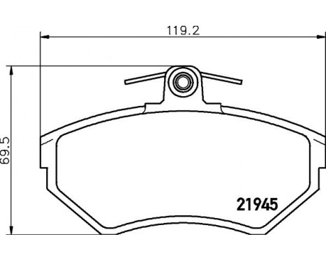 Brake Pad Set, disc brake 8DB 355 018-251 Hella Pagid GmbH