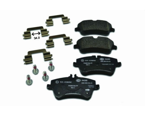 Brake Pad Set, disc brake 8DB 355 018-331 Hella Pagid GmbH, Image 2