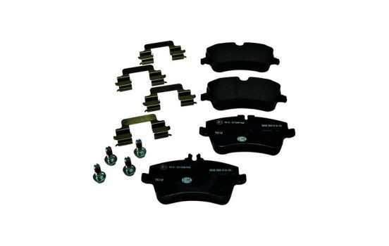 Brake Pad Set, disc brake 8DB 355 018-351 Hella