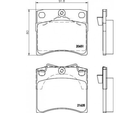 Brake Pad Set, disc brake 8DB 355 018-381 Hella Pagid GmbH, Image 4