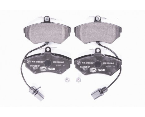Brake Pad Set, disc brake 8DB 355 018-391 Hella