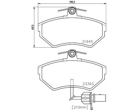Brake Pad Set, disc brake 8DB 355 018-451 Hella Pagid GmbH, Image 3