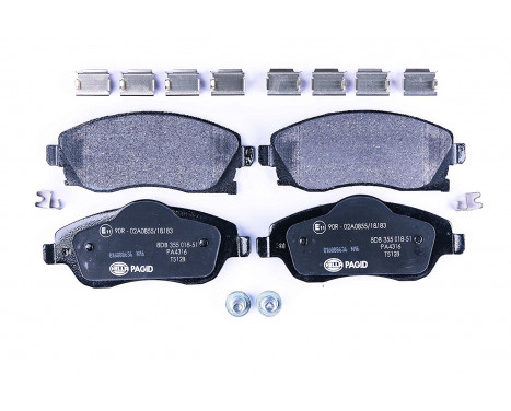 Brake Pad Set, disc brake 8DB 355 018-511 Hella