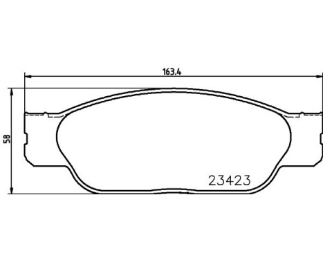 Brake Pad Set, disc brake 8DB 355 018-551 Hella, Image 4