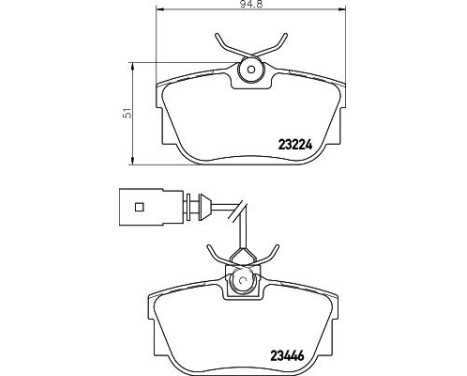 Brake Pad Set, disc brake 8DB 355 018-591 Hella, Image 4