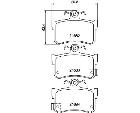 Brake Pad Set, disc brake 8DB 355 018-611 Hella, Image 6