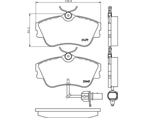 Brake Pad Set, disc brake 8DB 355 018-621 Hella, Image 4