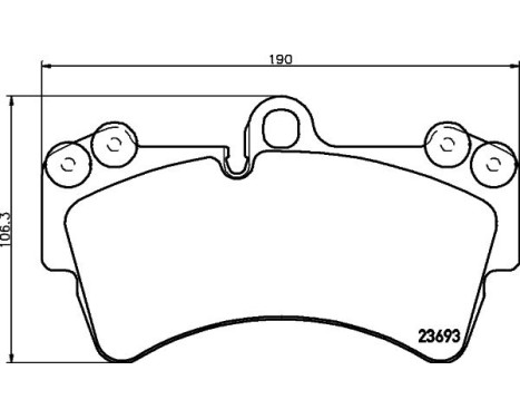 Brake Pad Set, disc brake 8DB 355 018-691 Hella, Image 4