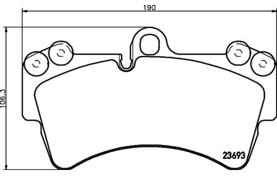 Brake Pad Set, disc brake 8DB 355 018-691 Hella