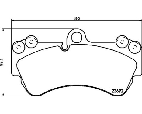 Brake Pad Set, disc brake 8DB 355 018-701 Hella, Image 4