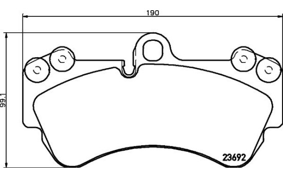 Brake Pad Set, disc brake 8DB 355 018-701 Hella, Image 4