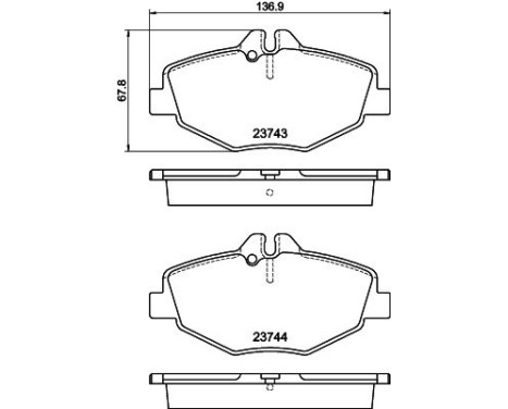 Brake Pad Set, disc brake 8DB 355 018-731 Hella, Image 4