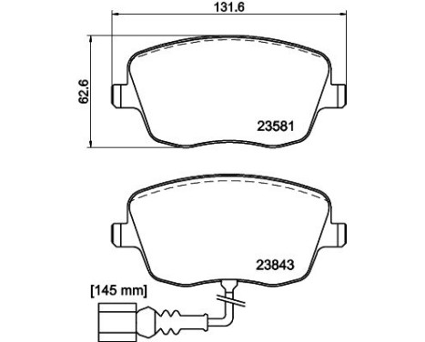Brake Pad Set, disc brake 8DB 355 018-811 Hella Pagid GmbH, Image 4