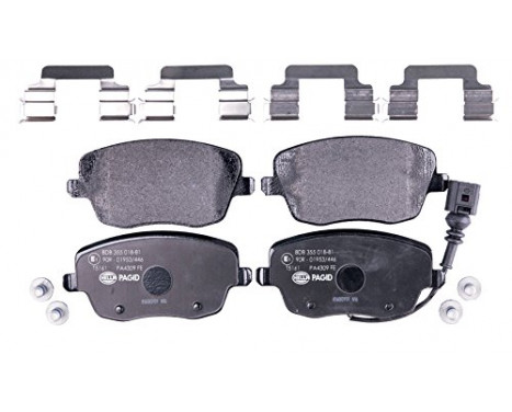 Brake Pad Set, disc brake 8DB 355 018-811 Hella