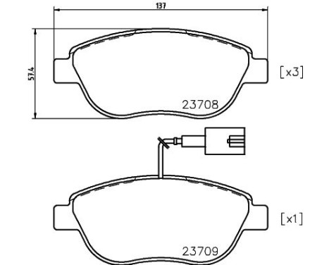 Brake Pad Set, disc brake 8DB 355 018-831 Hella, Image 7